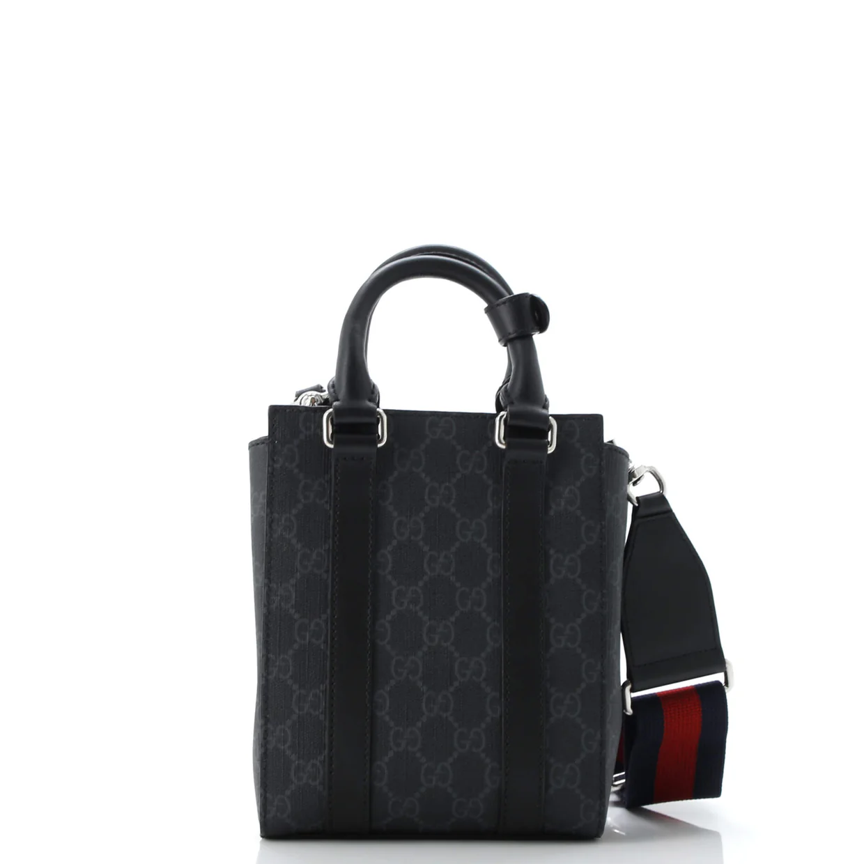 Convertible Web Open Tote GG Coated Canvas Mini - Deep Luxury