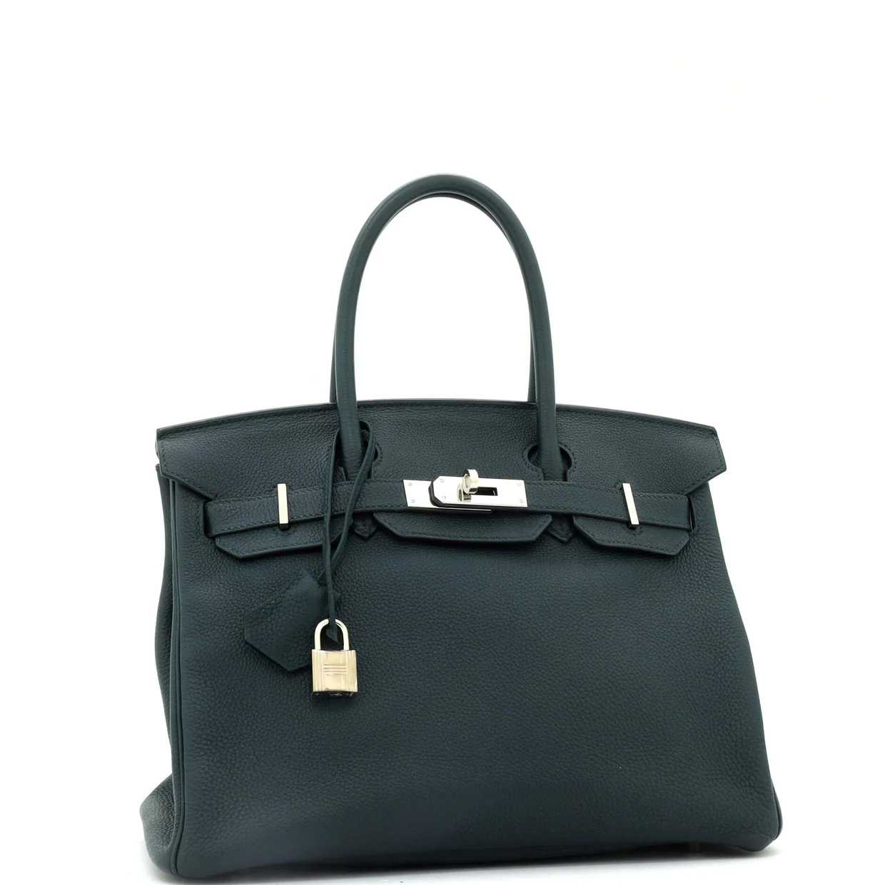 Birkin Handbag Vert Cypress Maurice with Palladium Hardware 30 - Deep Luxury