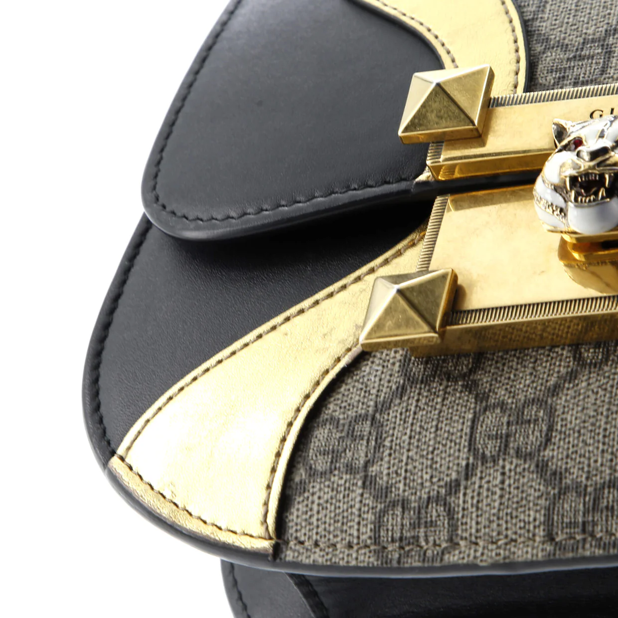 Osiride Shoulder Bag GG Coated Canvas and Leather Small - Deep Luxury