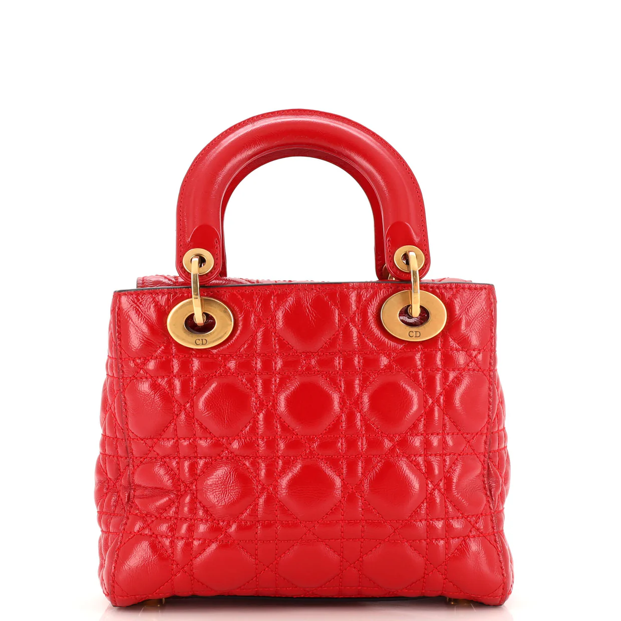 My Lady Dior Bag Cannage Quilted Crinkled Patent - Deep Luxury