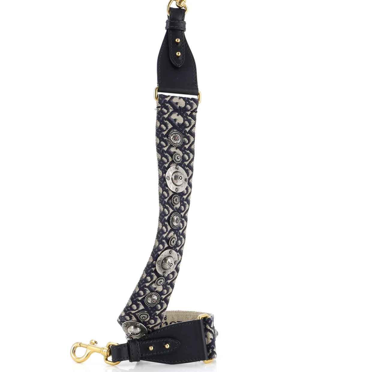 Shoulder Strap Embellished Oblique Canvas - Deep Luxury