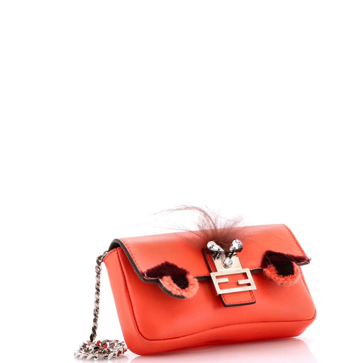 Monster Baguette Leather and Fur Micro - Deep Luxury