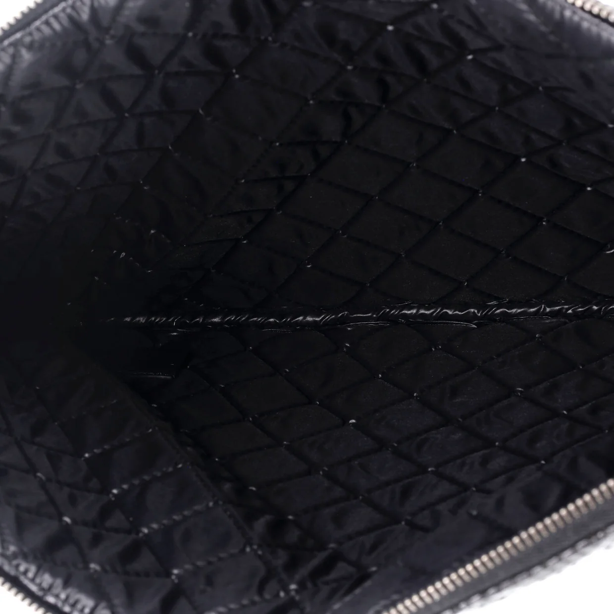 O Case Clutch Quilted Perforated Lambskin Large - Deep Luxury