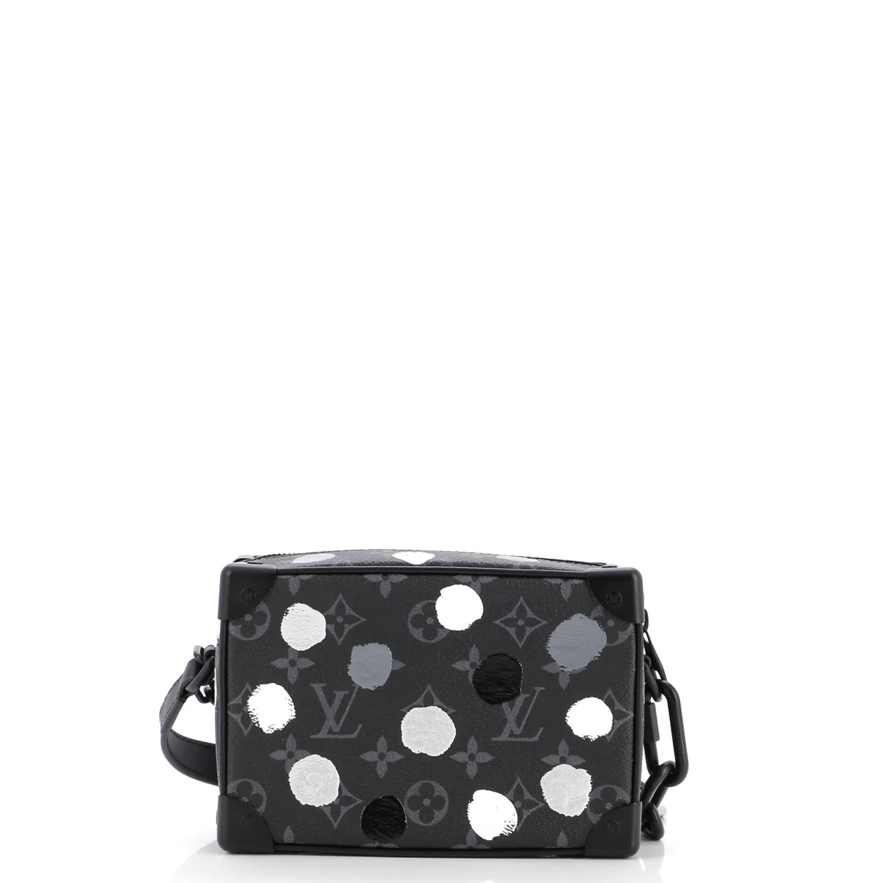 Soft Trunk Bag Yayoi Kusama Painted Dots Monogram Eclipse Canvas Mini - Deep Luxury