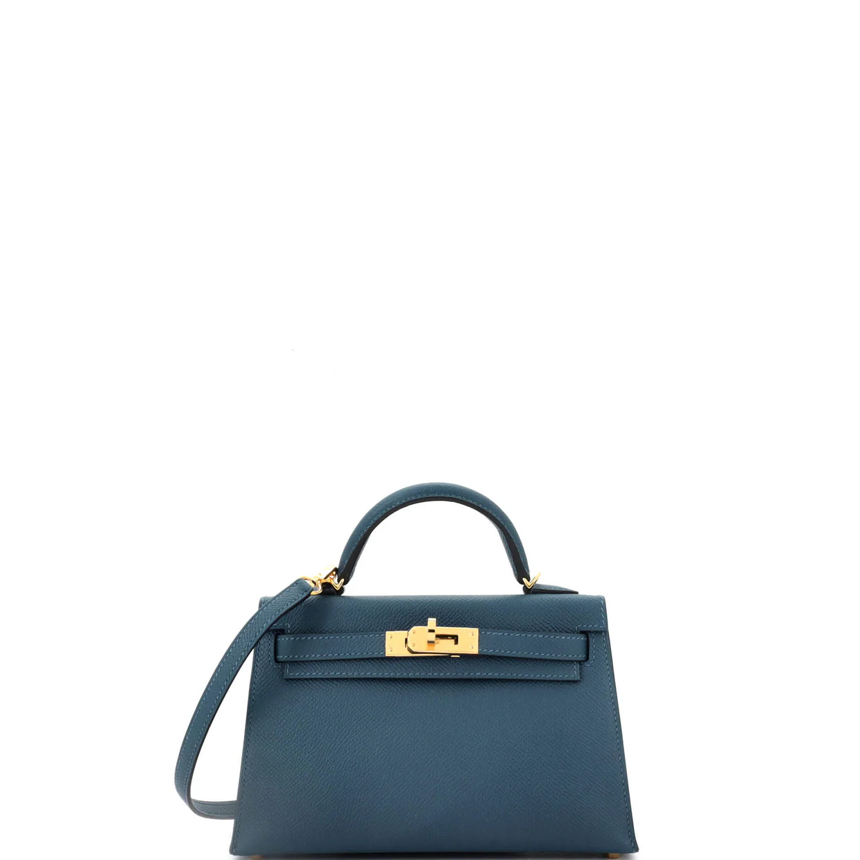 Kelly Mini II Bag Deep Blue Epsom with Gold Hardware 20 - Deep Luxury