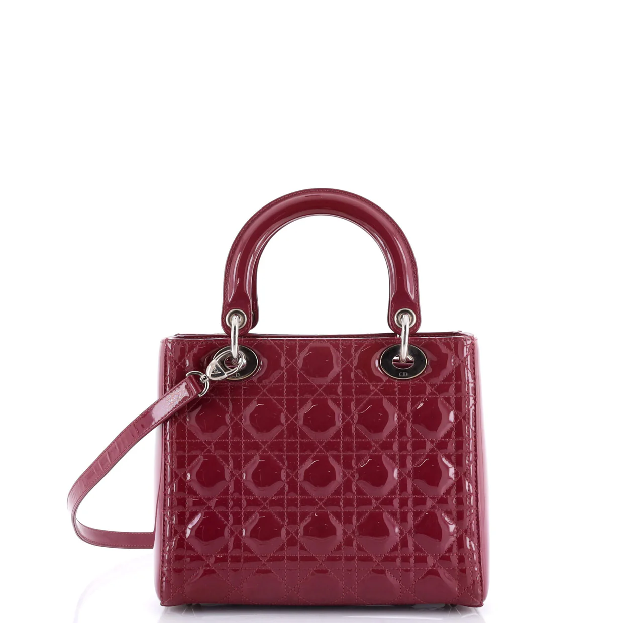 Lady Dior Bag Cannage Quilt Patent Medium - Deep Luxury