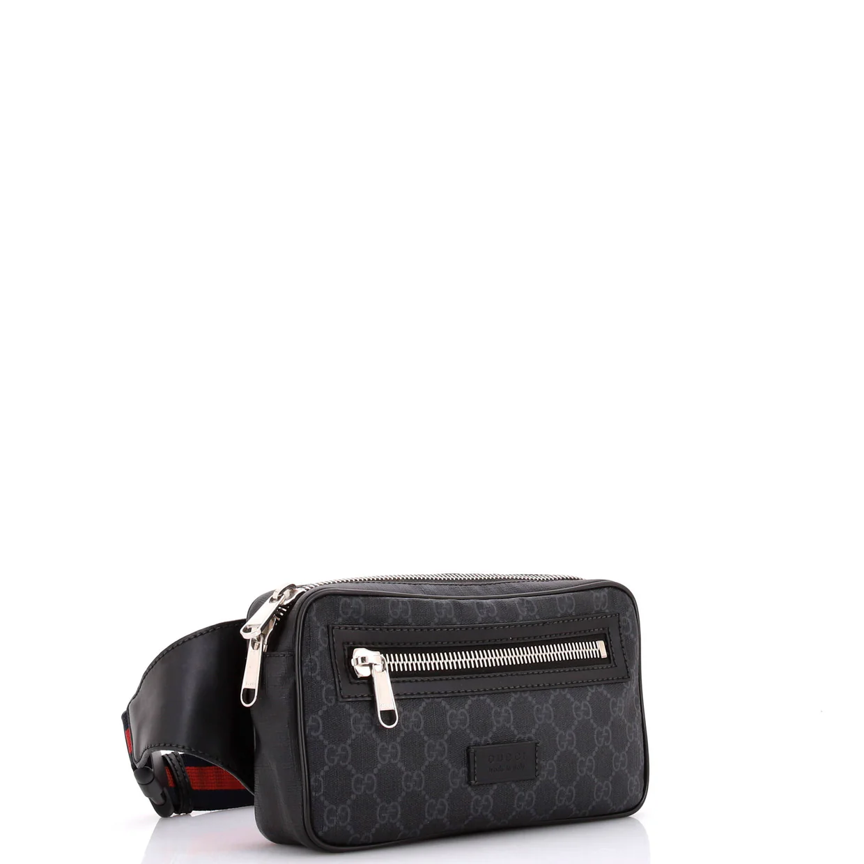 Soft Zip Belt Bag GG Coated Canvas Small - Deep Luxury