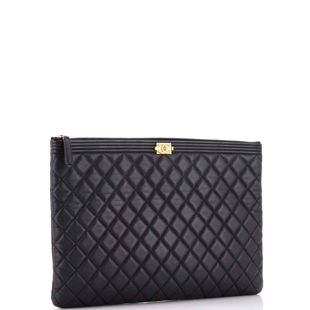 Boy O Case Clutch Quilted Lambskin Large - Deep Luxury