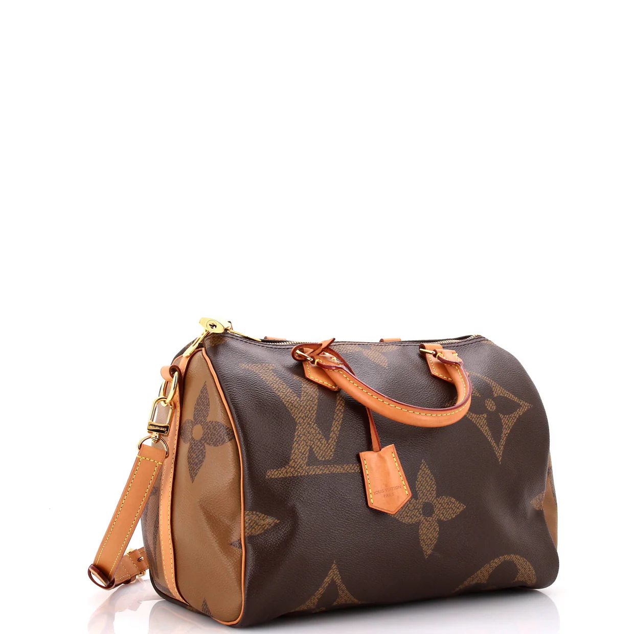 Speedy Bandouliere Bag Reverse Monogram Giant 30 - Deep Luxury