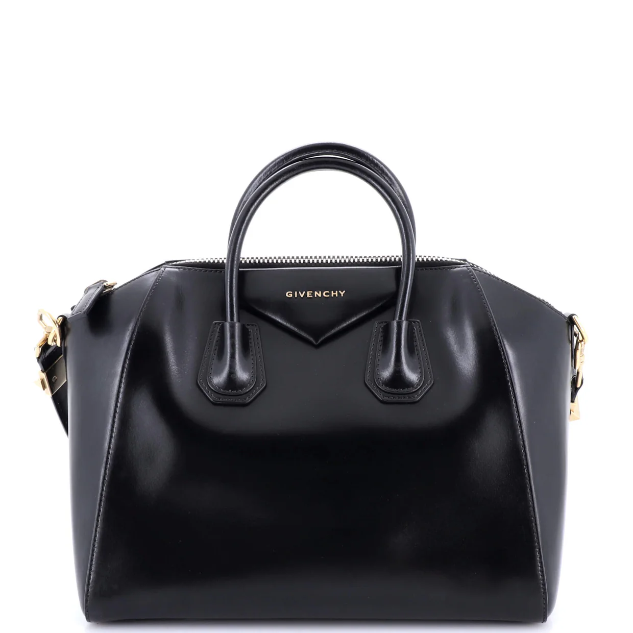 Antigona Bag Glazed Leather Medium - Deep Luxury