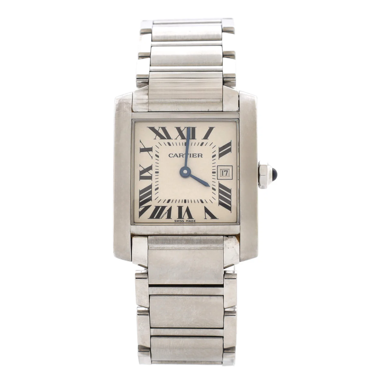 Tank Francaise Quartz Watch Stainless Steel 25 - Deep Luxury