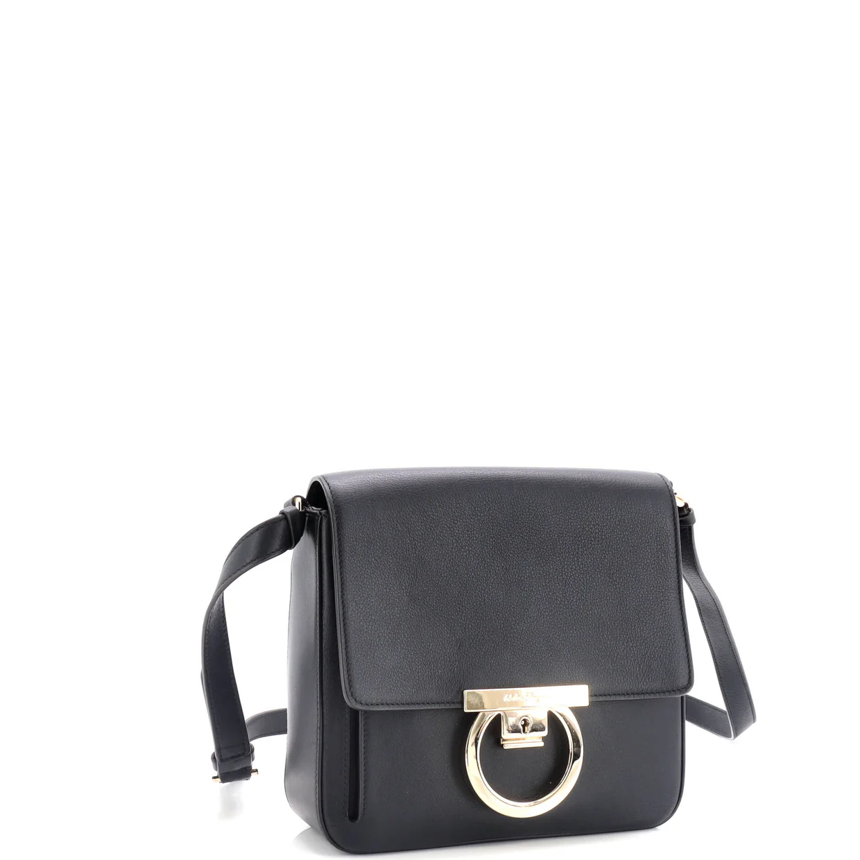 Tassel Gancini Lock Flap Shoulder Bag Leather Medium - Deep Luxury