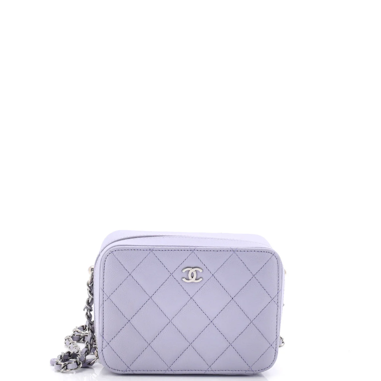 Square CC Chain Camera Bag Quilted Caviar Mini - Deep Luxury