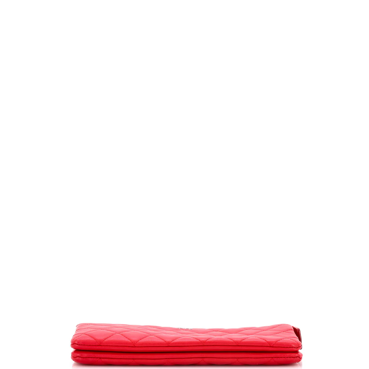 Classic Double Pocket Zip Pouch Quilted Lambskin Small - Deep Luxury