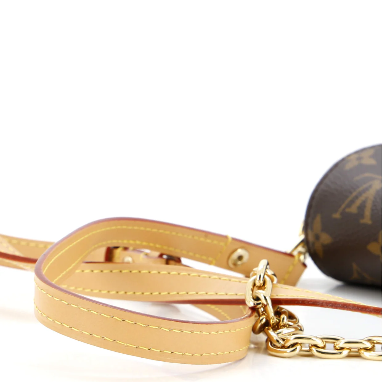 Ivy Wallet on Chain Monogram Canvas - Deep Luxury