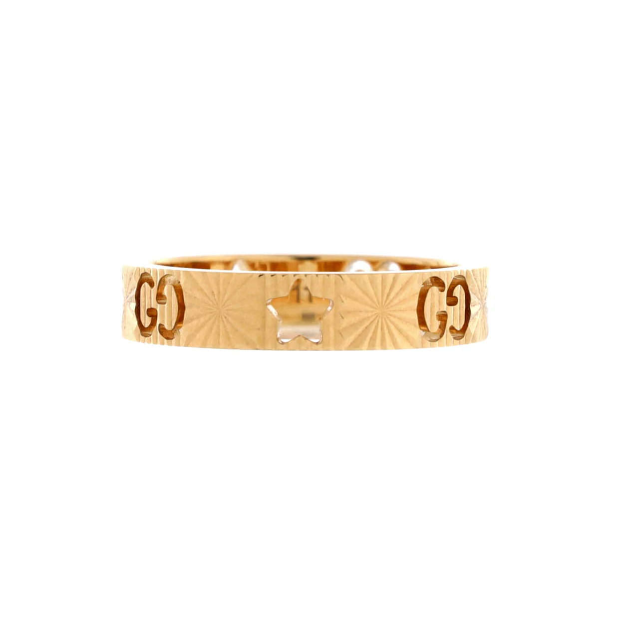 Textured Icon Star Cut-Out Ring 18K Yellow Gold - Deep Luxury