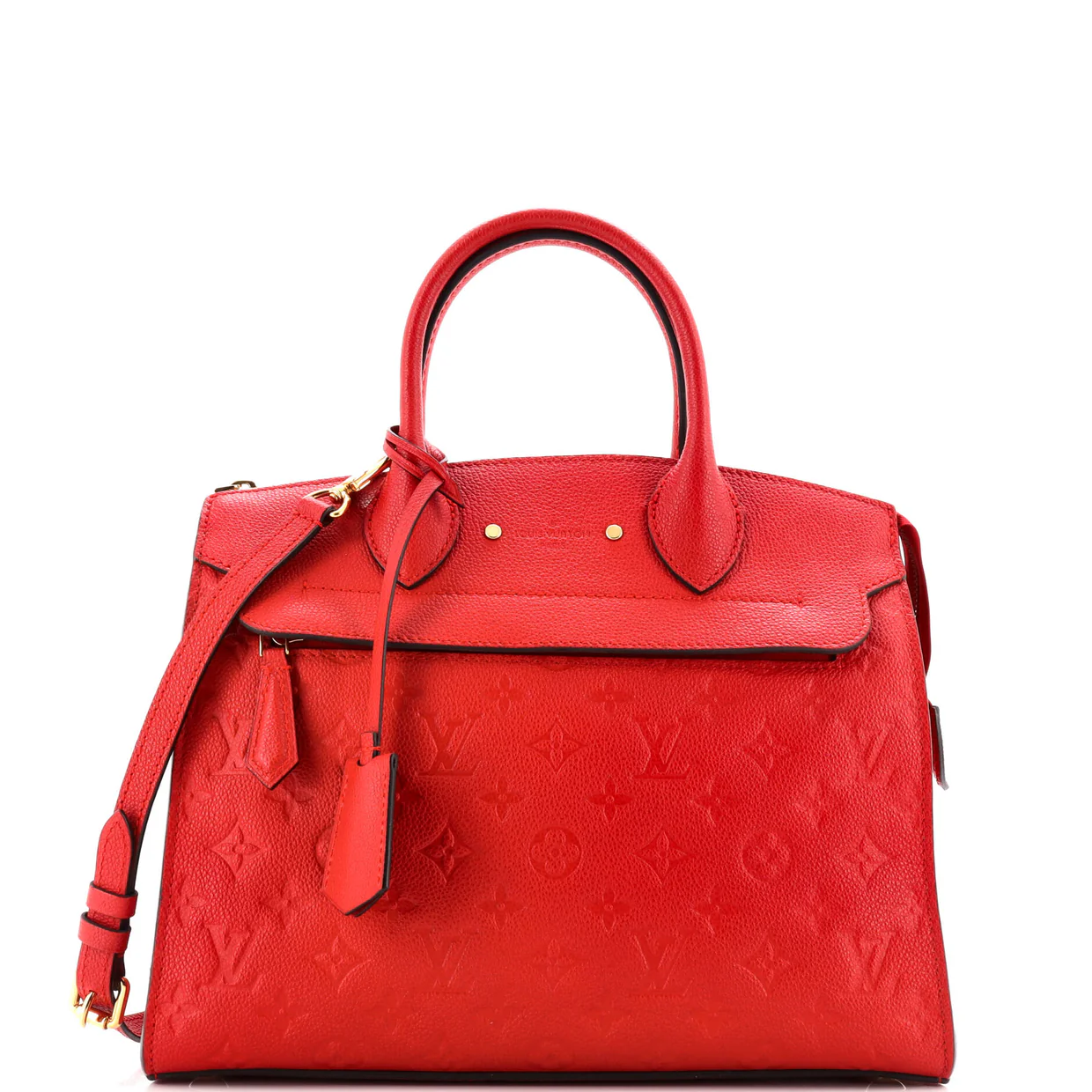 Pont Neuf Handbag Monogram Empreinte Leather MM - Deep Luxury