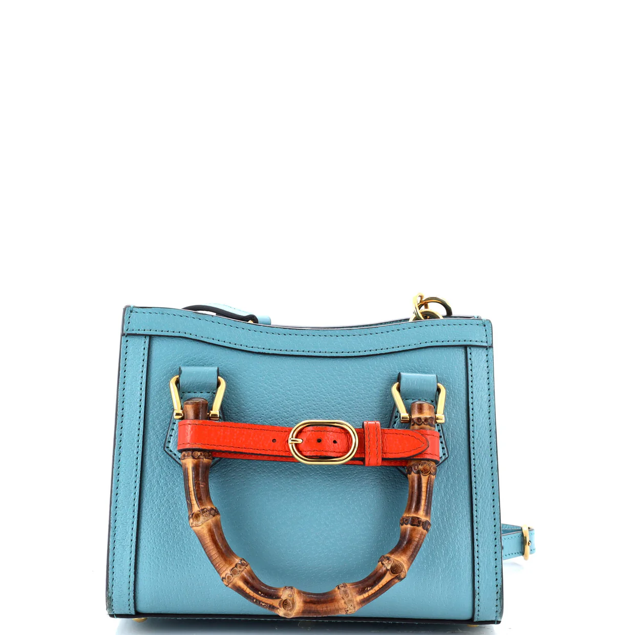 Diana NM Bamboo Handle Tote Leather Mini - Deep Luxury