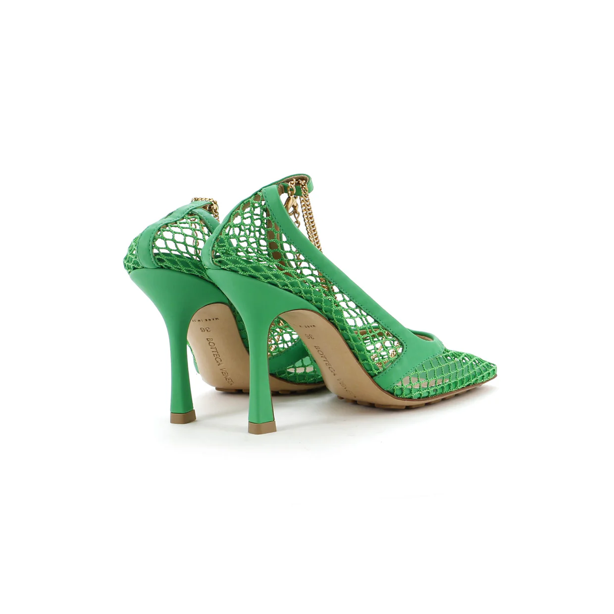 Women's Stretch Chain Pumps Mesh with Leather - Deep Luxury