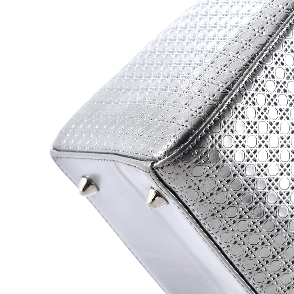 Lady Dior Bag Micro Cannage Metallic Calfskin Medium - Deep Luxury