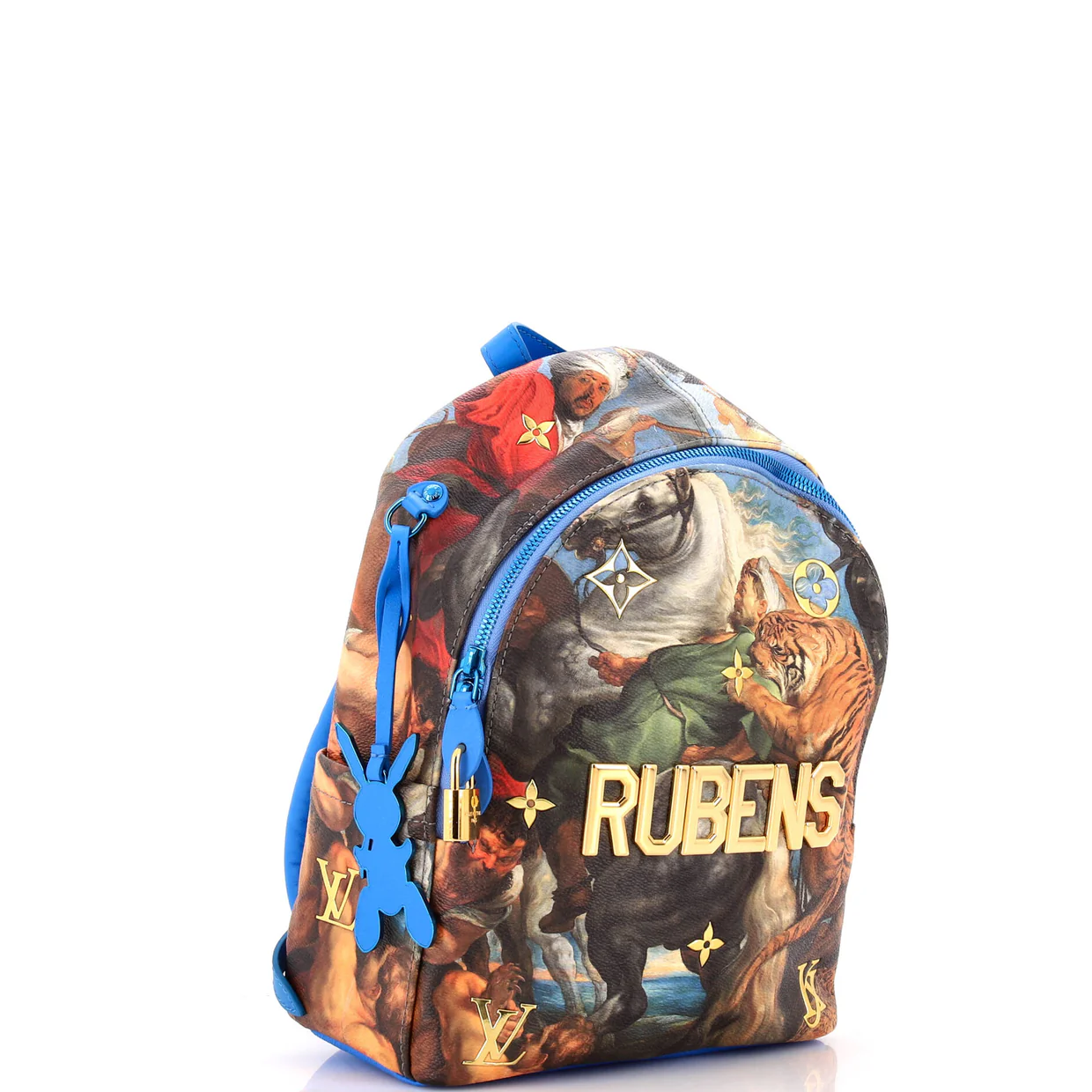 Palm Springs Backpack Limited Edition Jeff Koons Rubens Print Canvas PM - Deep Luxury