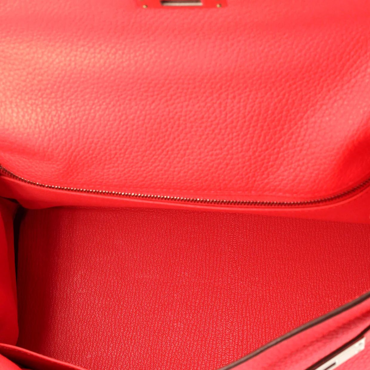Kelly Handbag Rouge Pivoine Clemence with Palladium Hardware 28 - Deep Luxury
