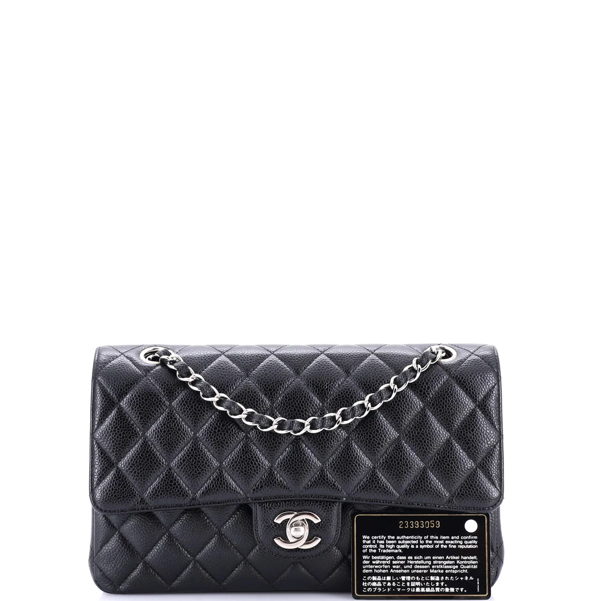 Classic Double Flap Bag Quilted Caviar Medium - Deep Luxury
