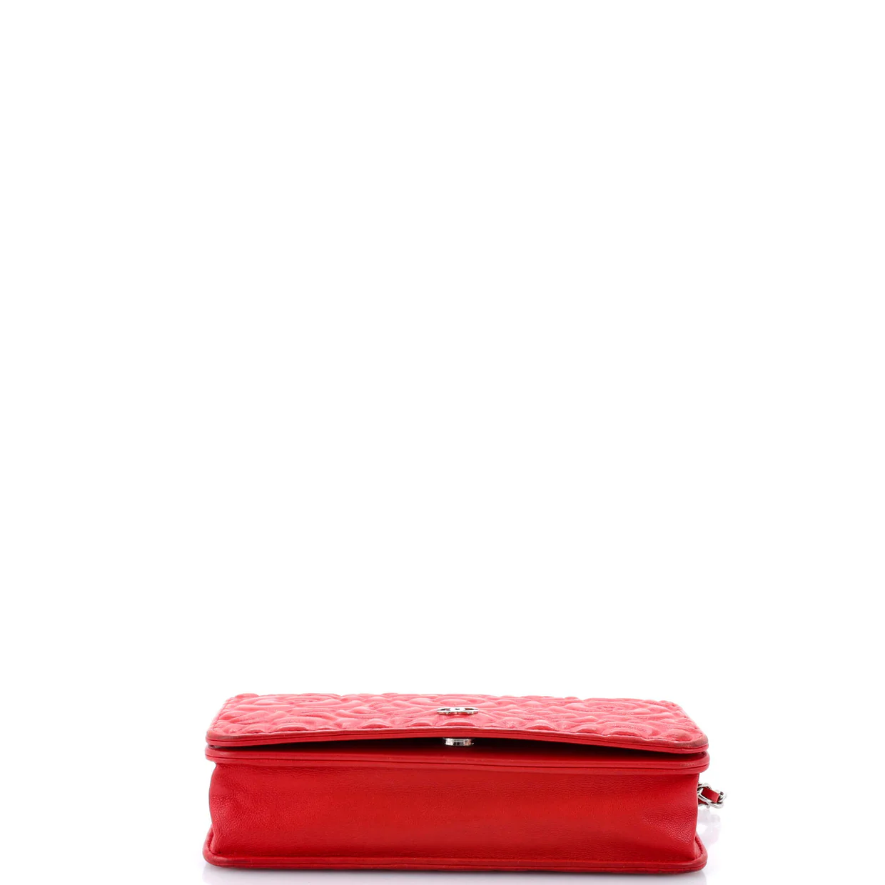 Wallet on Chain Camellia Lambskin - Deep Luxury