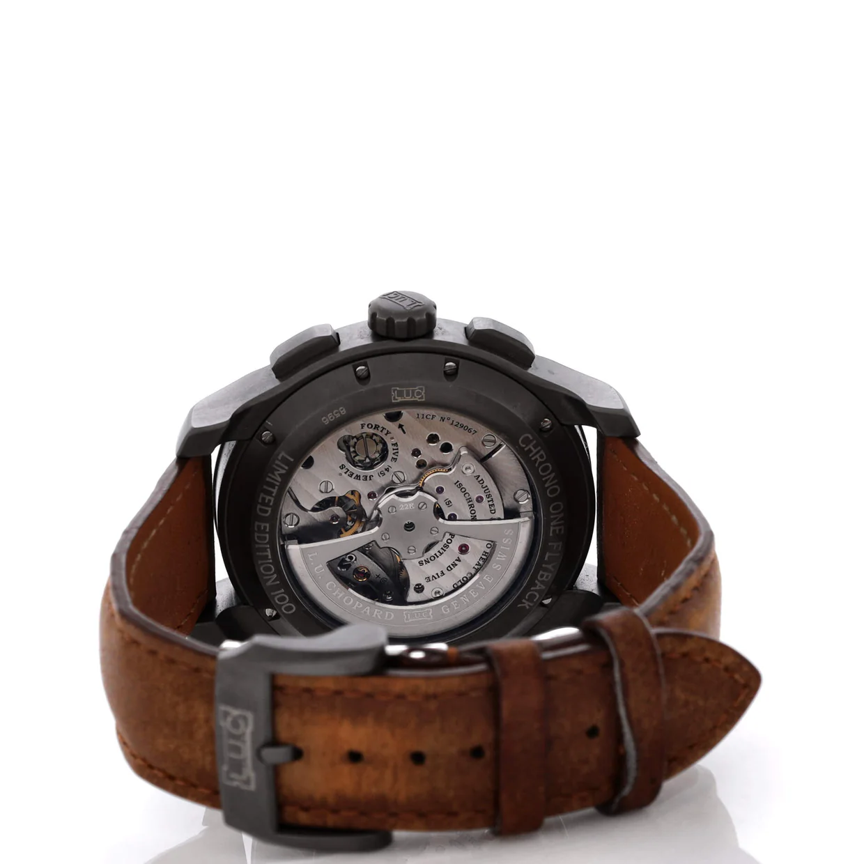 L.U.C Chrono One Flyback Automatic Watch Titanium and Leather 42 - Deep Luxury