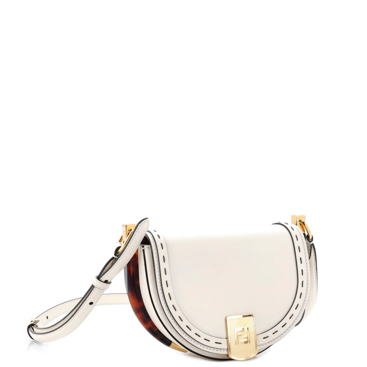 Moonlight Flap Bag Leather with Plexiglass Detail - Deep Luxury