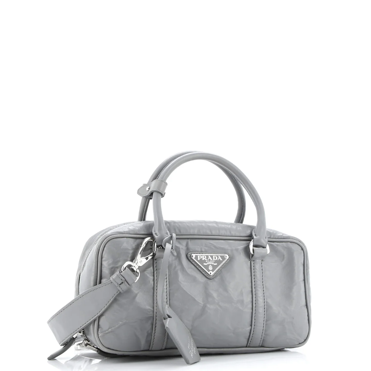 Re-Edition Top Handle Bauletto Bag Nappa Antique Medium - Deep Luxury