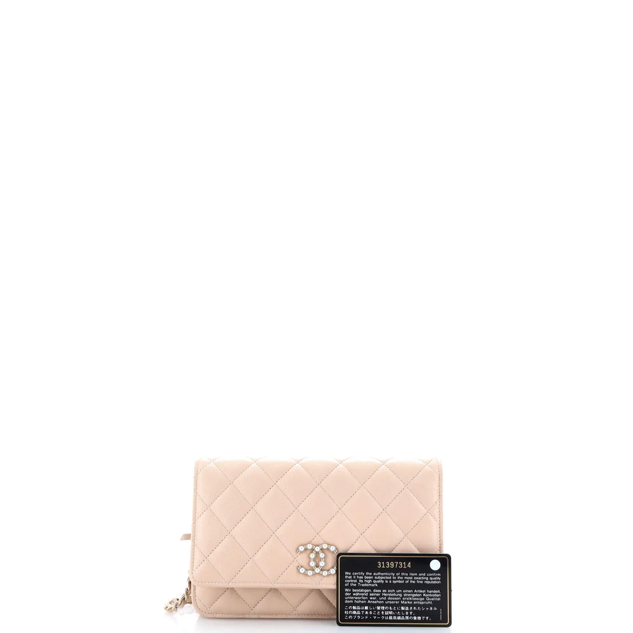 Coco Candy Wallet on Chain Quilted Caviar - Deep Luxury