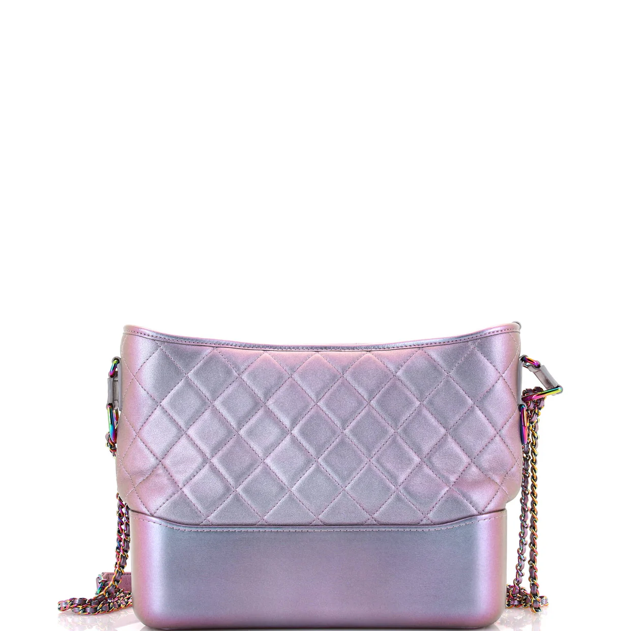Gabrielle Hobo Quilted Iridescent Lambskin Medium - Deep Luxury