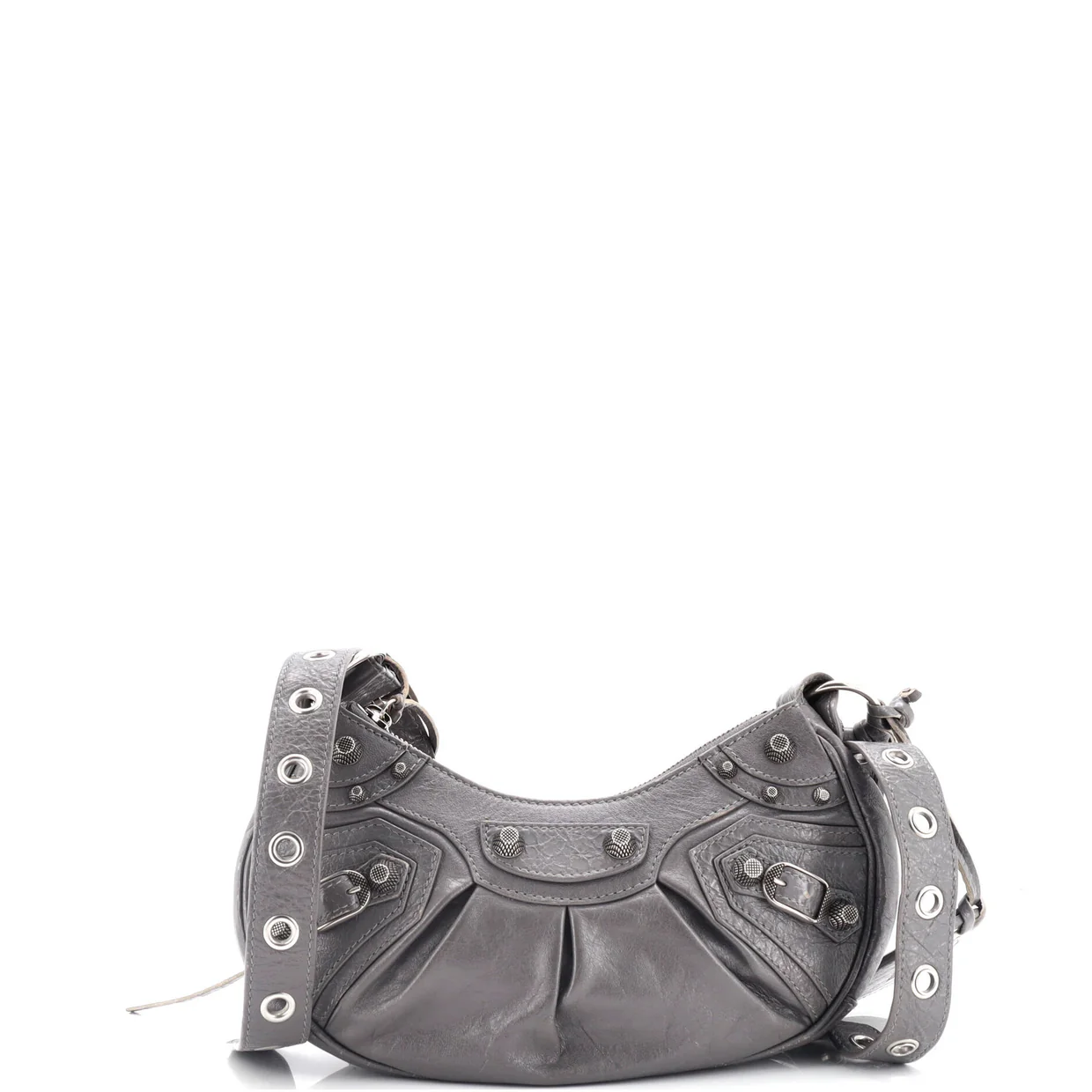 Le Cagole Giant Studs Shoulder Bag Leather XS - Deep Luxury