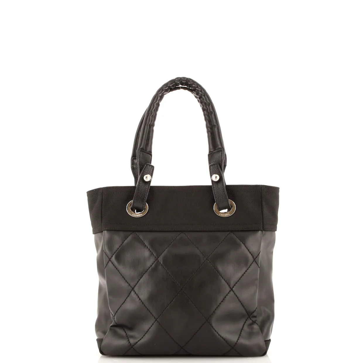 Biarritz Tote Quilted Coated Canvas Small - Deep Luxury