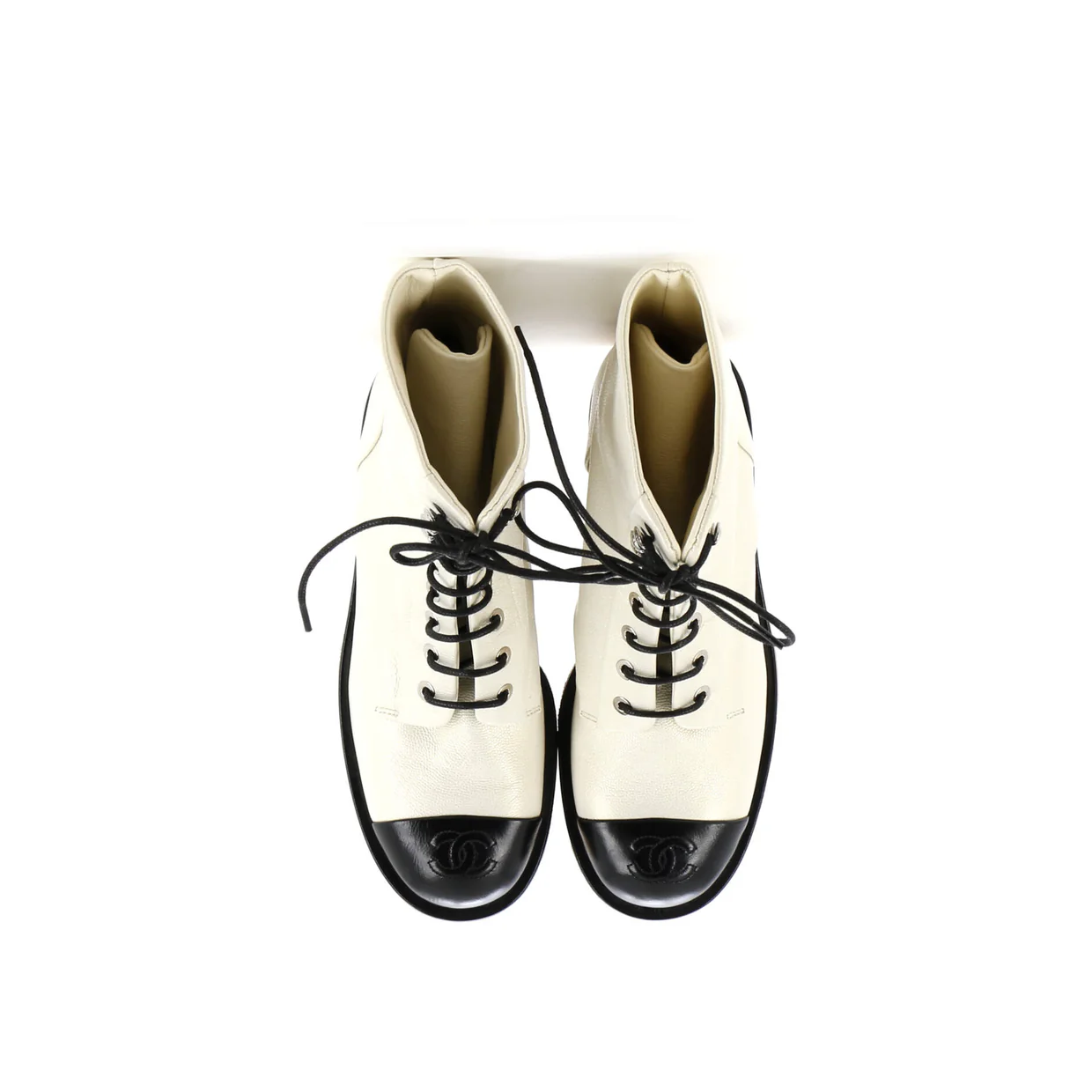 Women's CC Cap Toe Combat Boots Leather - Deep Luxury