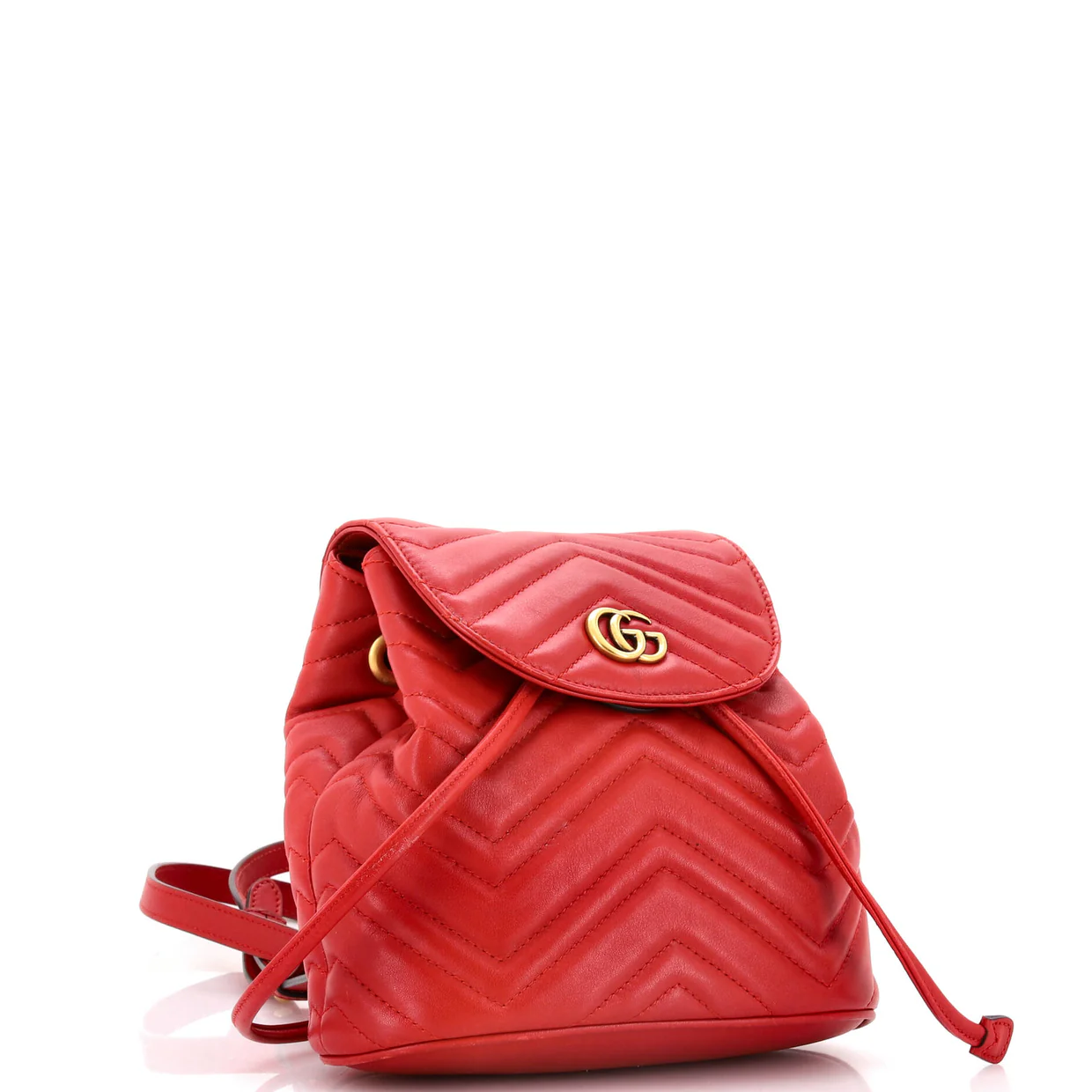 GG Marmont Drawstring Backpack Matelasse Leather Mini - Deep Luxury