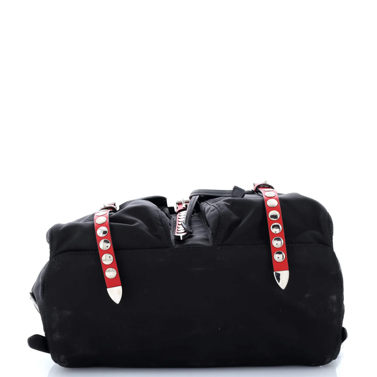 New Vela Backpack Tessuto with Studded Leather - Deep Luxury