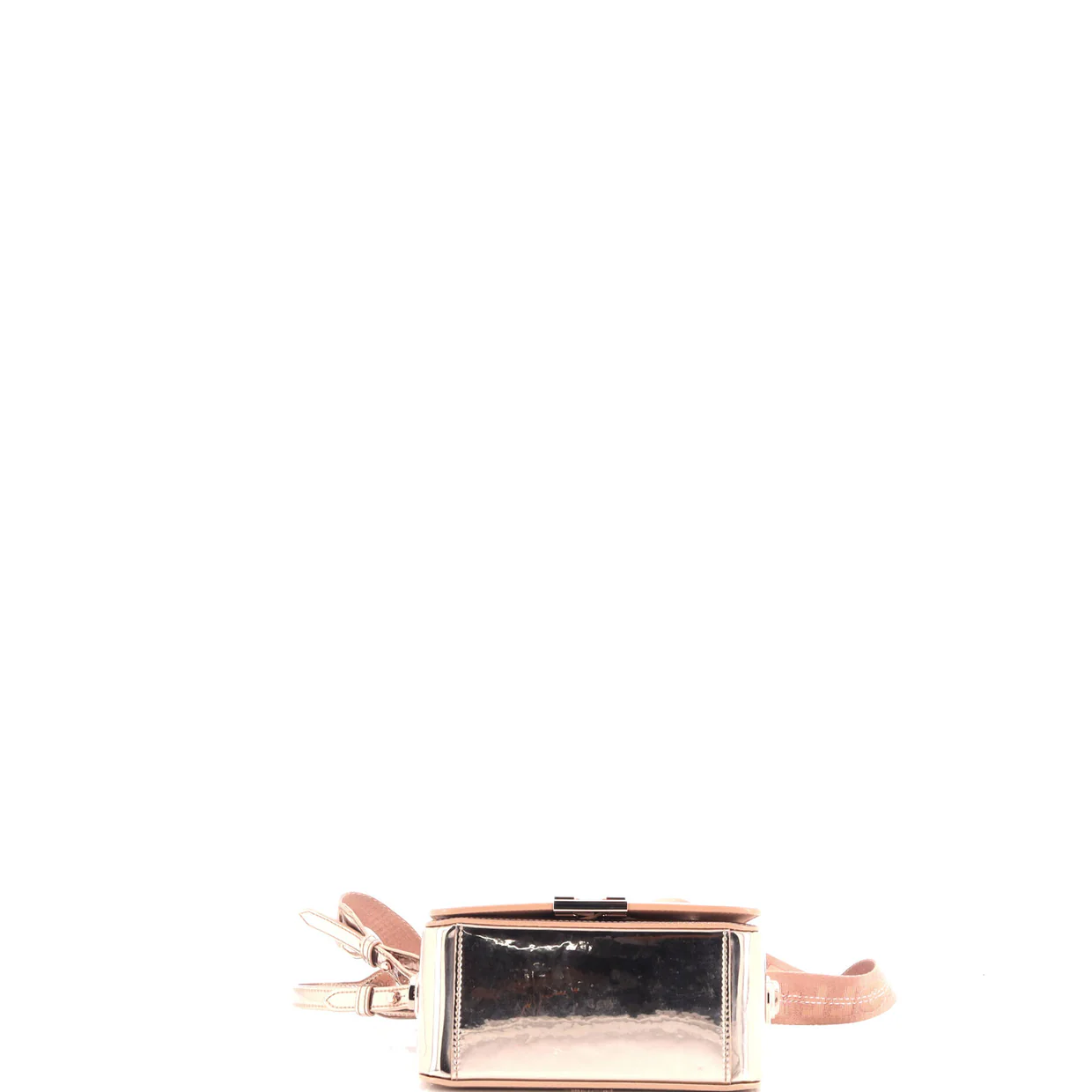 Binder Clip Flap Bag Mirror Faux Leather Mini - Deep Luxury