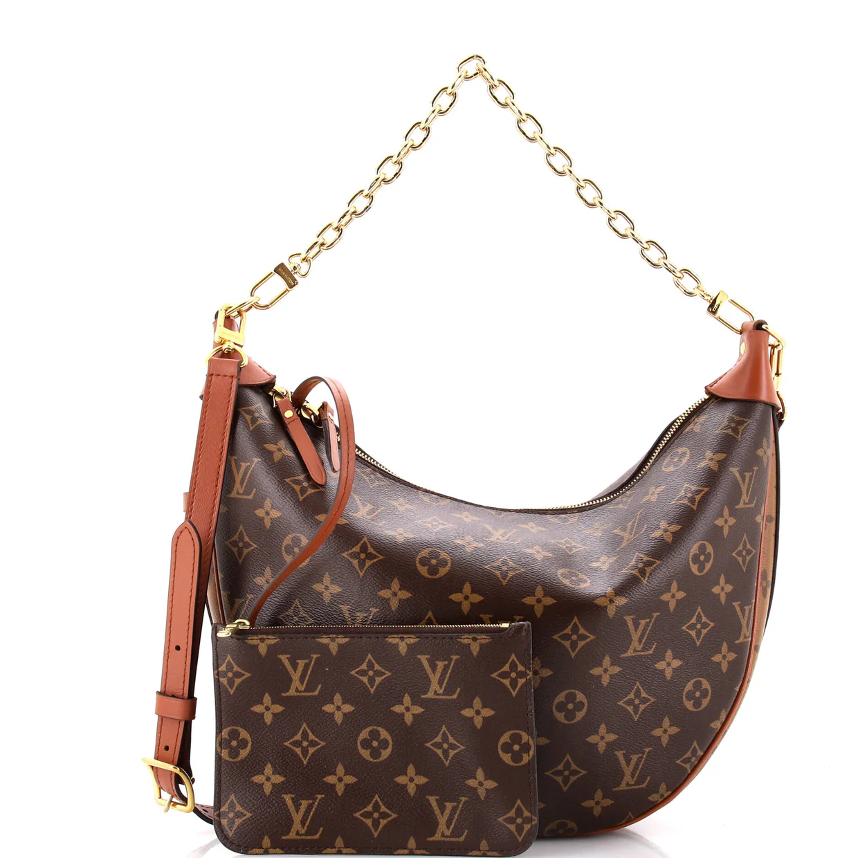 Loop Hobo Reverse Monogram Canvas - Deep Luxury