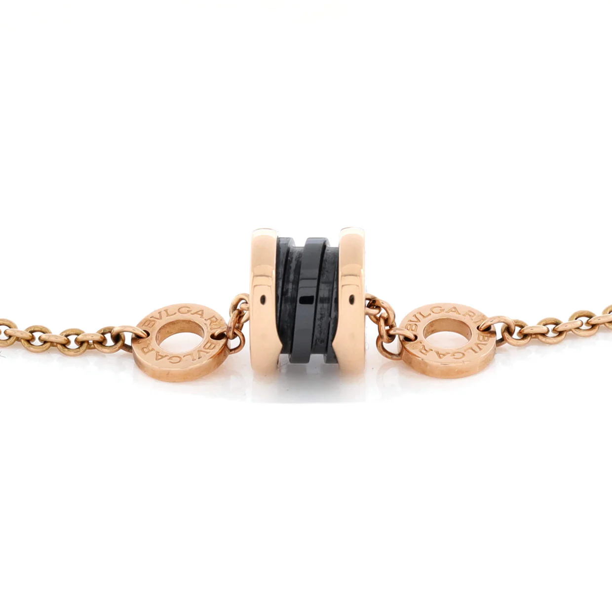 B.Zero1 Soft Bracelet 18K Rose Gold with Ceramic - Deep Luxury