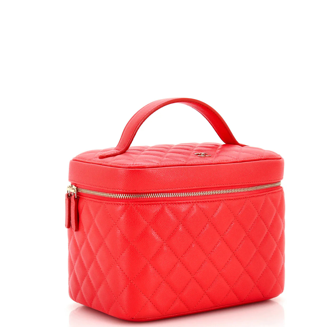 Classic Vanity Case Quilted Caviar Medium - Deep Luxury
