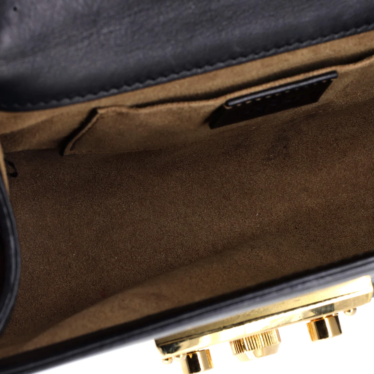 Padlock Shoulder Bag Leather Small - Deep Luxury