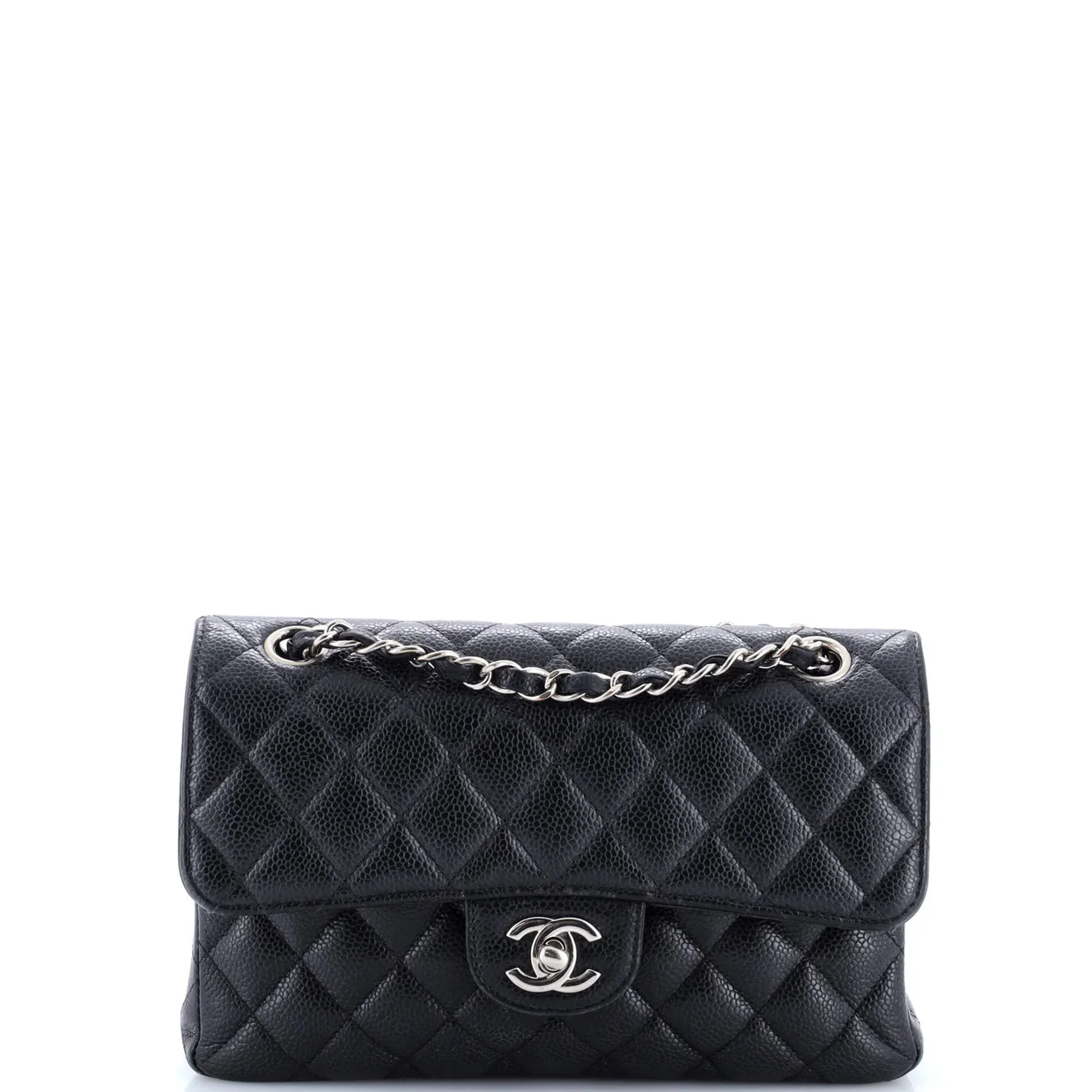 Classic Double Flap Bag Quilted Caviar Small - Deep Luxury