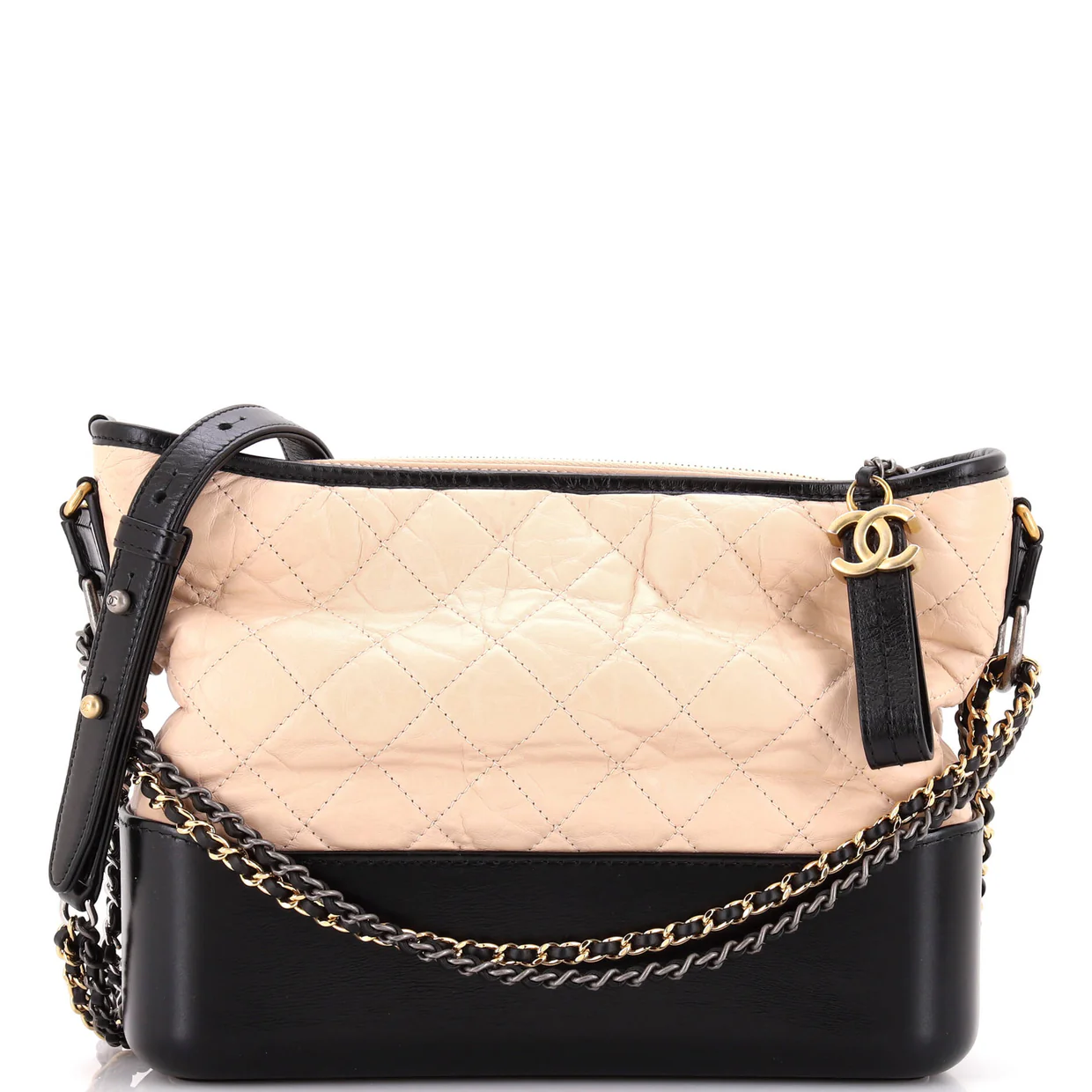 Gabrielle Hobo Quilted Aged Calfskin Medium - Deep Luxury