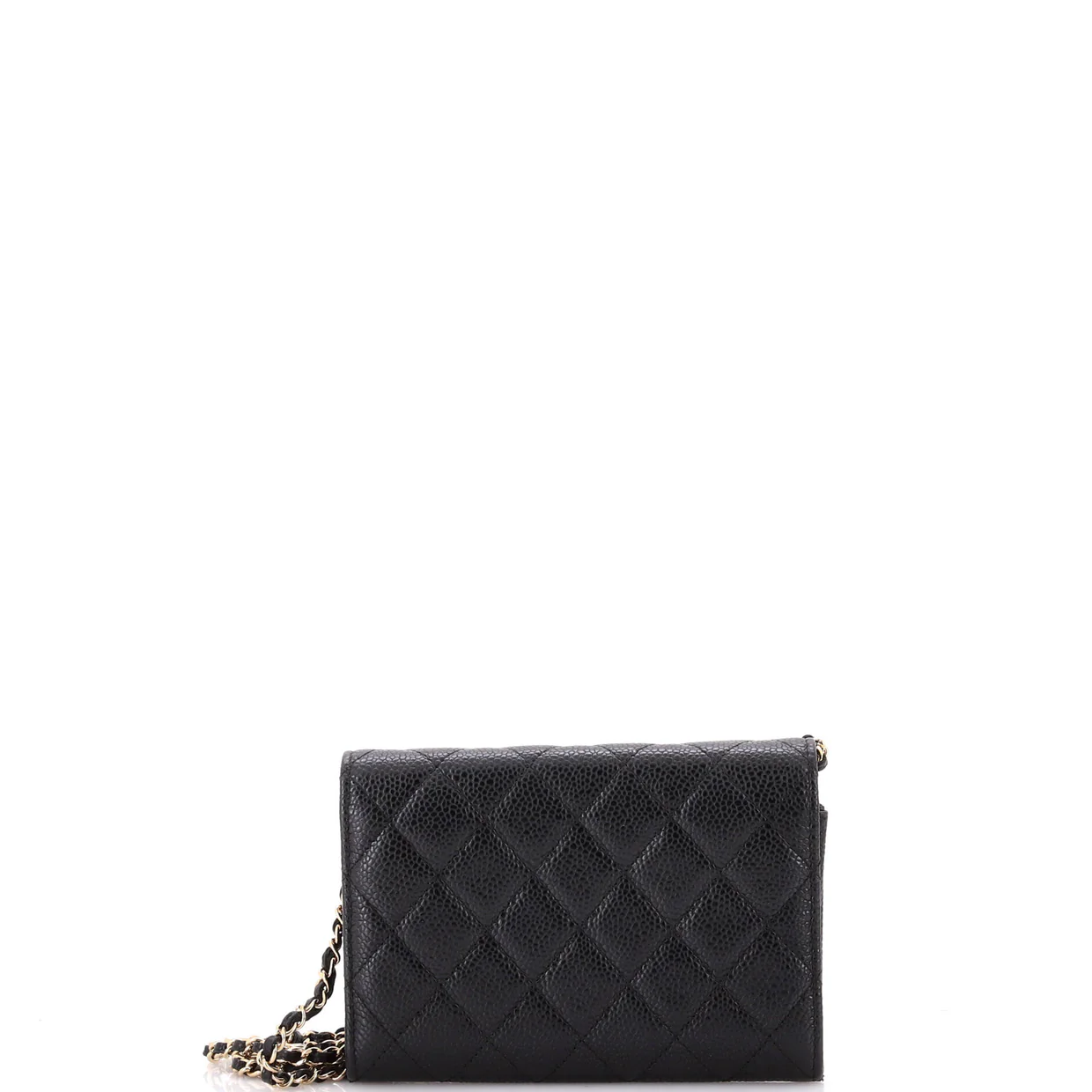 Classic Flap Wallet Crossbody Bag Quilted Caviar Mini - Deep Luxury