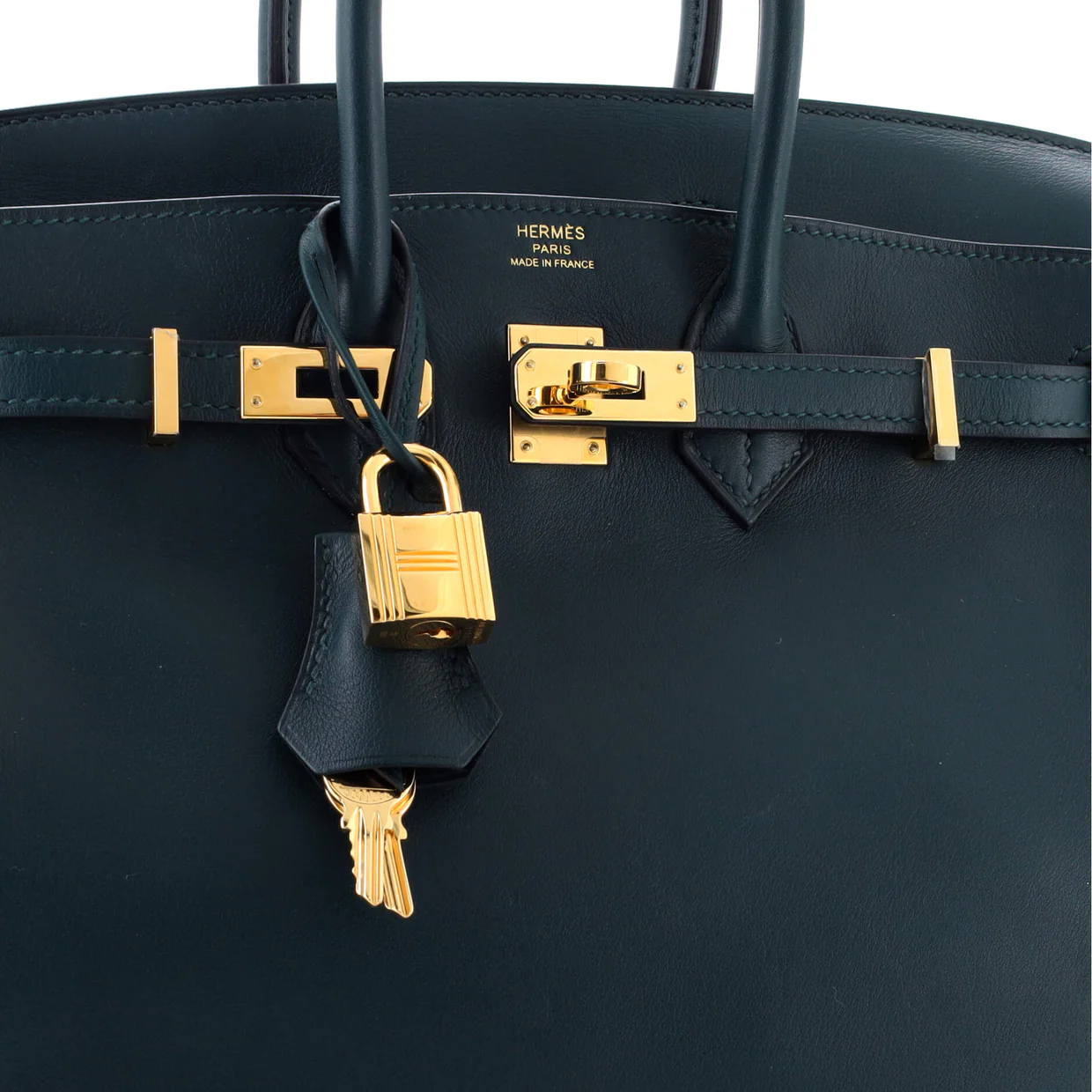 Birkin Handbag Vert Cypress Swift with Gold Hardware 25 - Deep Luxury
