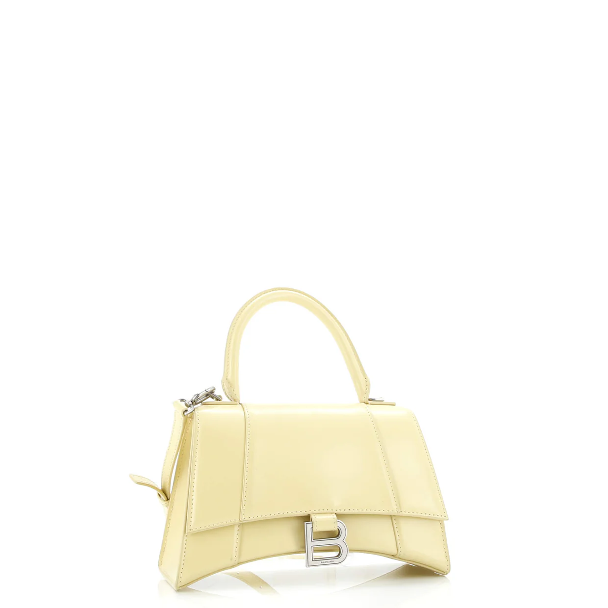 Hourglass Top Handle Bag Leather Small - Deep Luxury