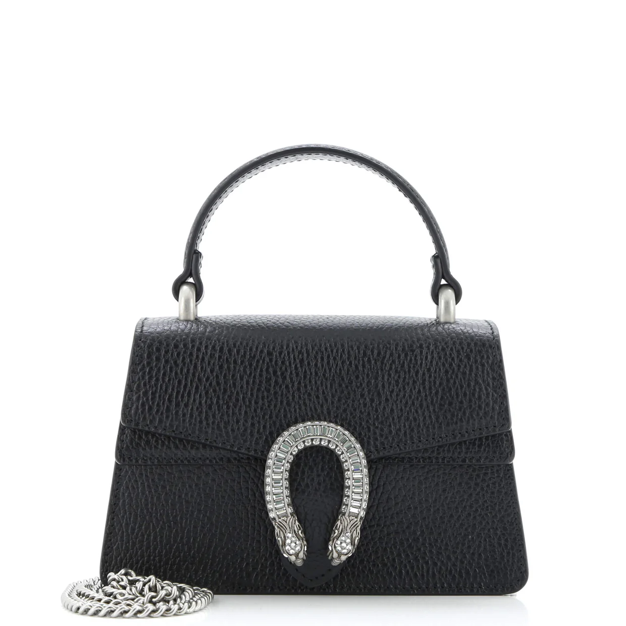 Dionysus Top Handle Bag Leather with Crystals Mini - Deep Luxury