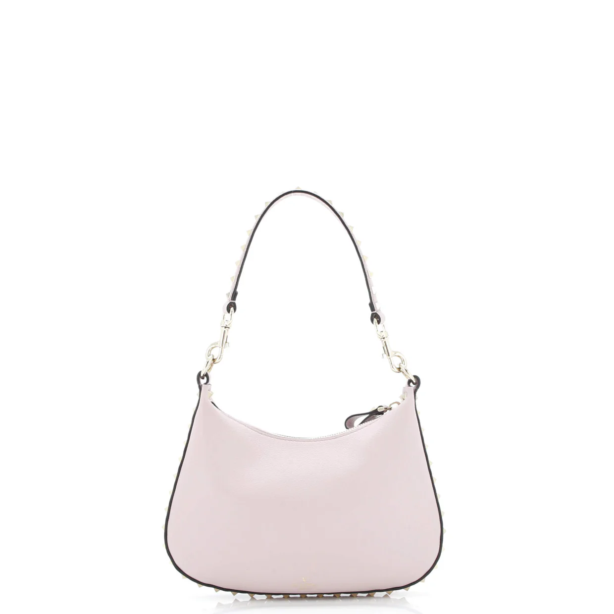 Rockstud Zip Hobo Bag Leather Small - Deep Luxury